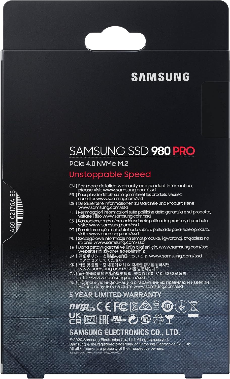 Samsung 980 PRO 1TB PCIe SSD - 7,000 MB/s 4.0 x 4 M.2 NVMe Gen4 Internal Gaming Solid State Drive with V-NAND Technology for Laptops Desktops and Crypto Chia Mining