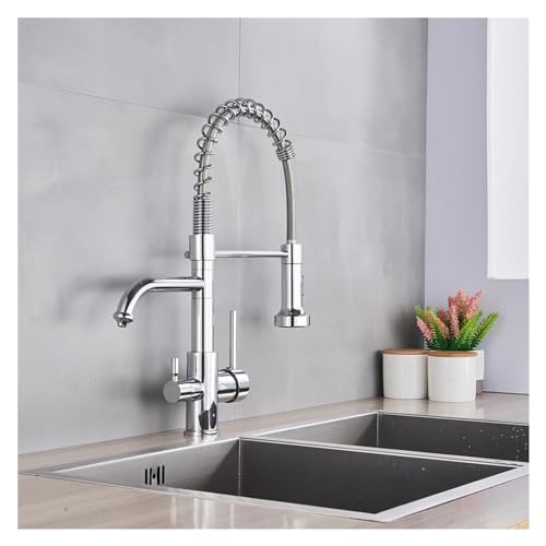Purification Kitchen Faucet Compatible with Kitchen Water Filter Tap Three Ways Sink Mixer 360 Rotation,Modern Chandelier