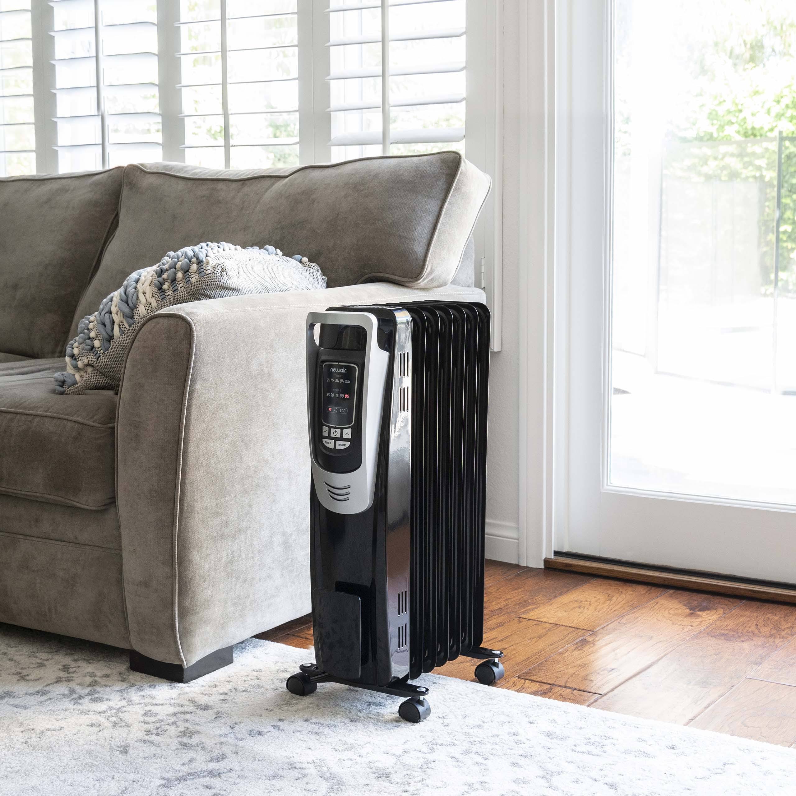 NewAir AH-450B Electric Oil-Filled Radiator Heater, Black