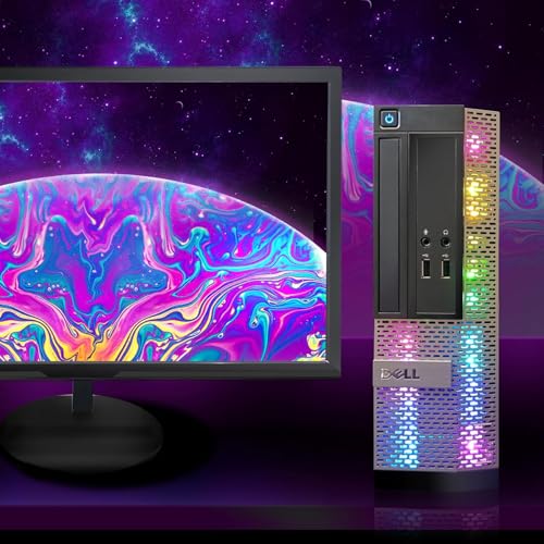 Dell Gaming OptiPlex Desktop RGB Computer PC, Intel Core i7, GeForce GT 1030 2GB GDDR5, 16GB RAM, 512GB SSD, 24 Inch HDMI Monitor, Keyboard Mouse and Headset, WiFi, Windows 10 Pro (Renewed)