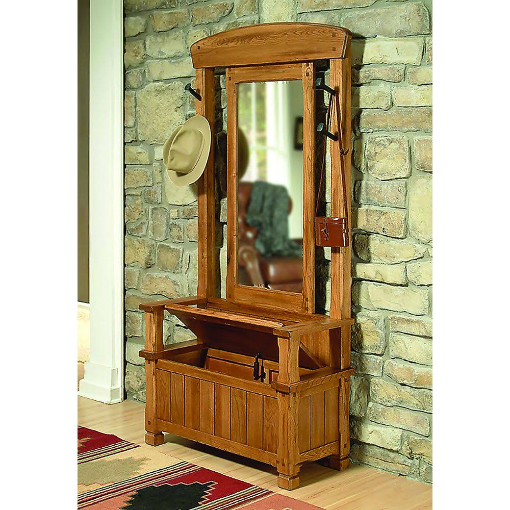 Sunny Designs 2537RO Sedona Hall Tree - Rustic Oak