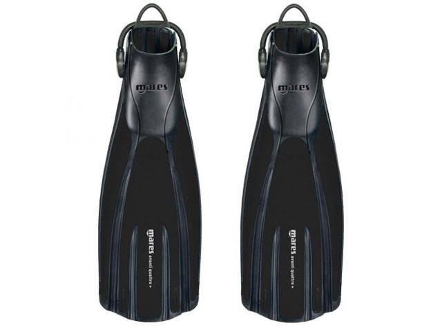 Mares Avanti Quattro-Plus Open Heel Fins, Black, Regular
