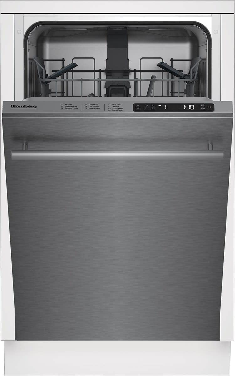 Blomberg DWS51502SS 18" ADA Compliant Built-In Dishwasher with Slim Tub, 8 Place Settings, 5 Wash Cycles, Quick Wash, 48 dBA Noise Level, Energy Star, in Stainless Steel