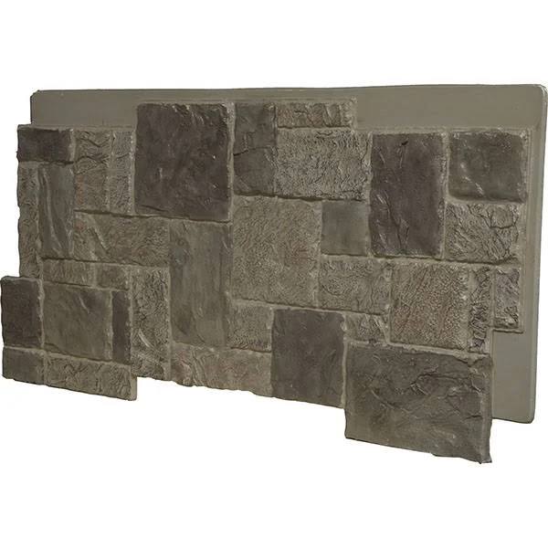 Castle Rock Stacked Stone, Stonewall Faux Stone Siding Panel (Smokey Ridge)