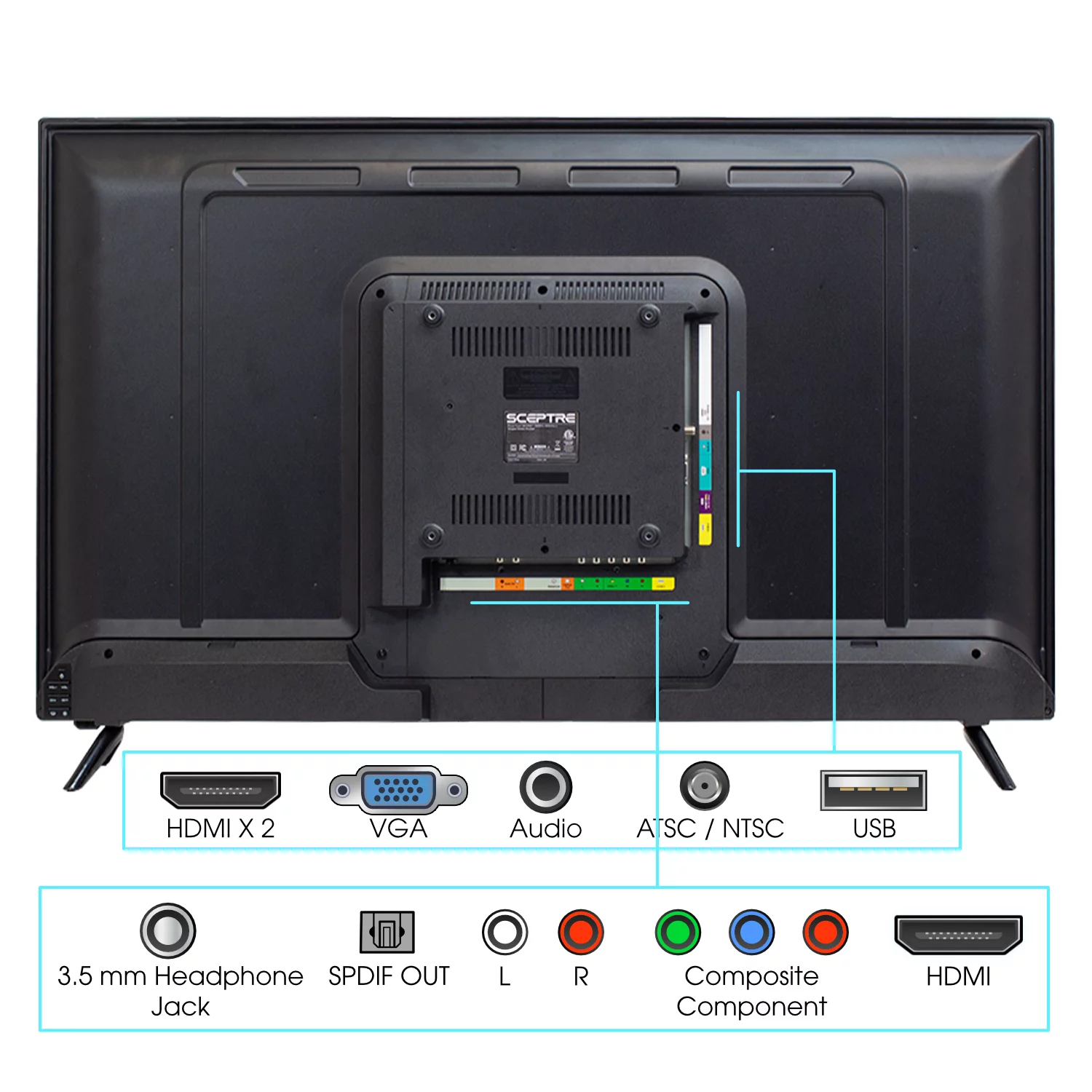 Sceptre 43 Class 1080P FHD LED TV X435BV-F