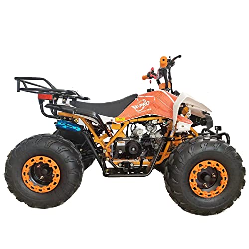 X-PRO Thunder 125cc 125cc ATV Quad Youth 4 wheeler ATVs Quads Big 19"/18" Tires，Red