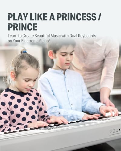 Donner 61 Key Keyboard Piano, Electric Piano Keyboard Kit with 249 Voices, 249 Rhythms - Includes Piano Stand, Stool, Microphone, Gift for Beginners, Black (DEK-610S)