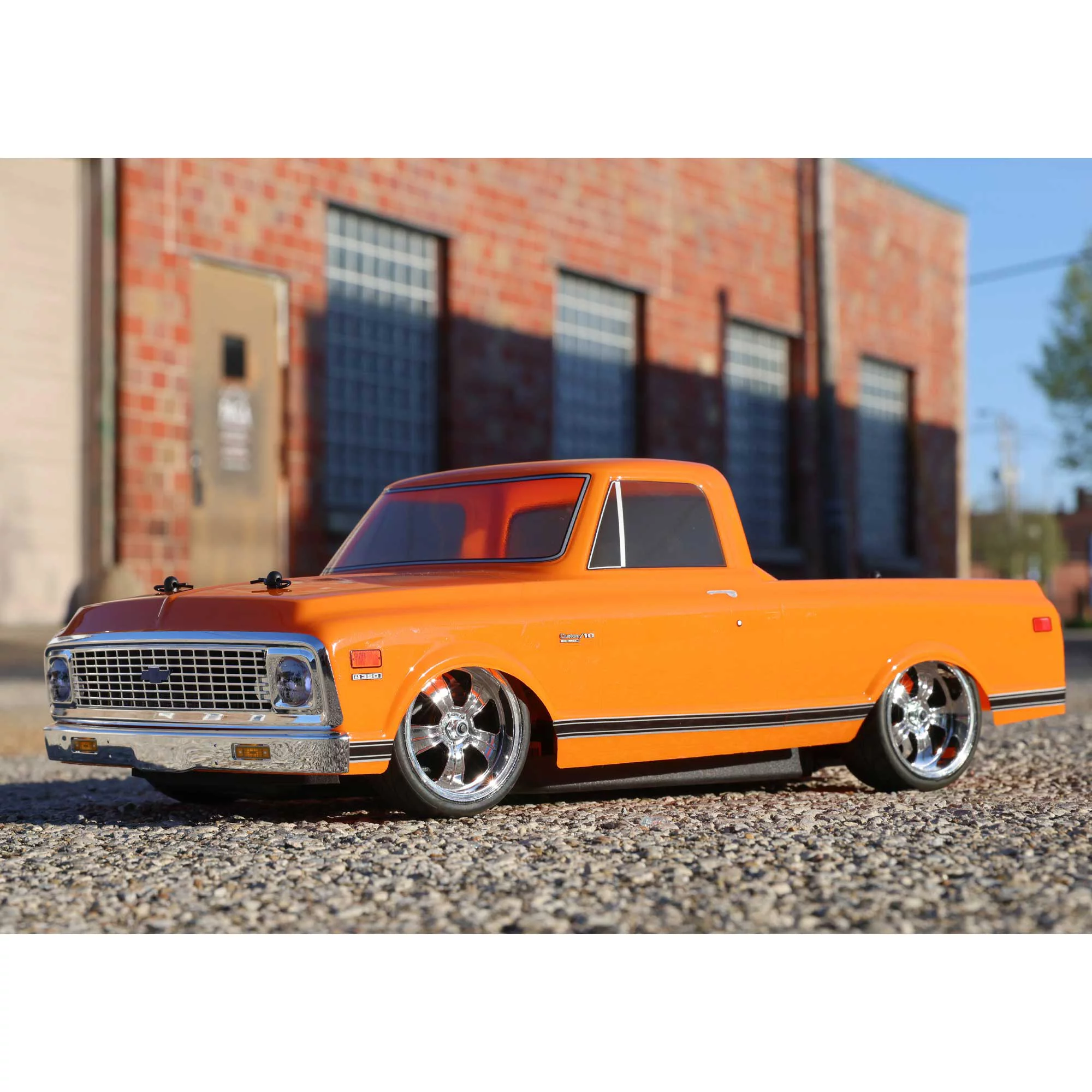 Losi RC Truck 1/10 1972 Chevy C10 Pickup Truck V100 AWD RTR Batteries and Charger Not Included Orange LOS03034T1 Trucks Elec RTR 1/10 On-Road