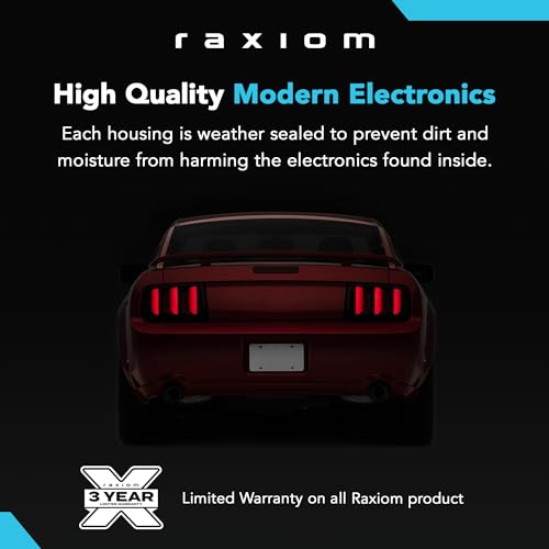 Raxiom Gen5 Tail Lights; Black Housing; Smoked Lens (05-09 Mustang)