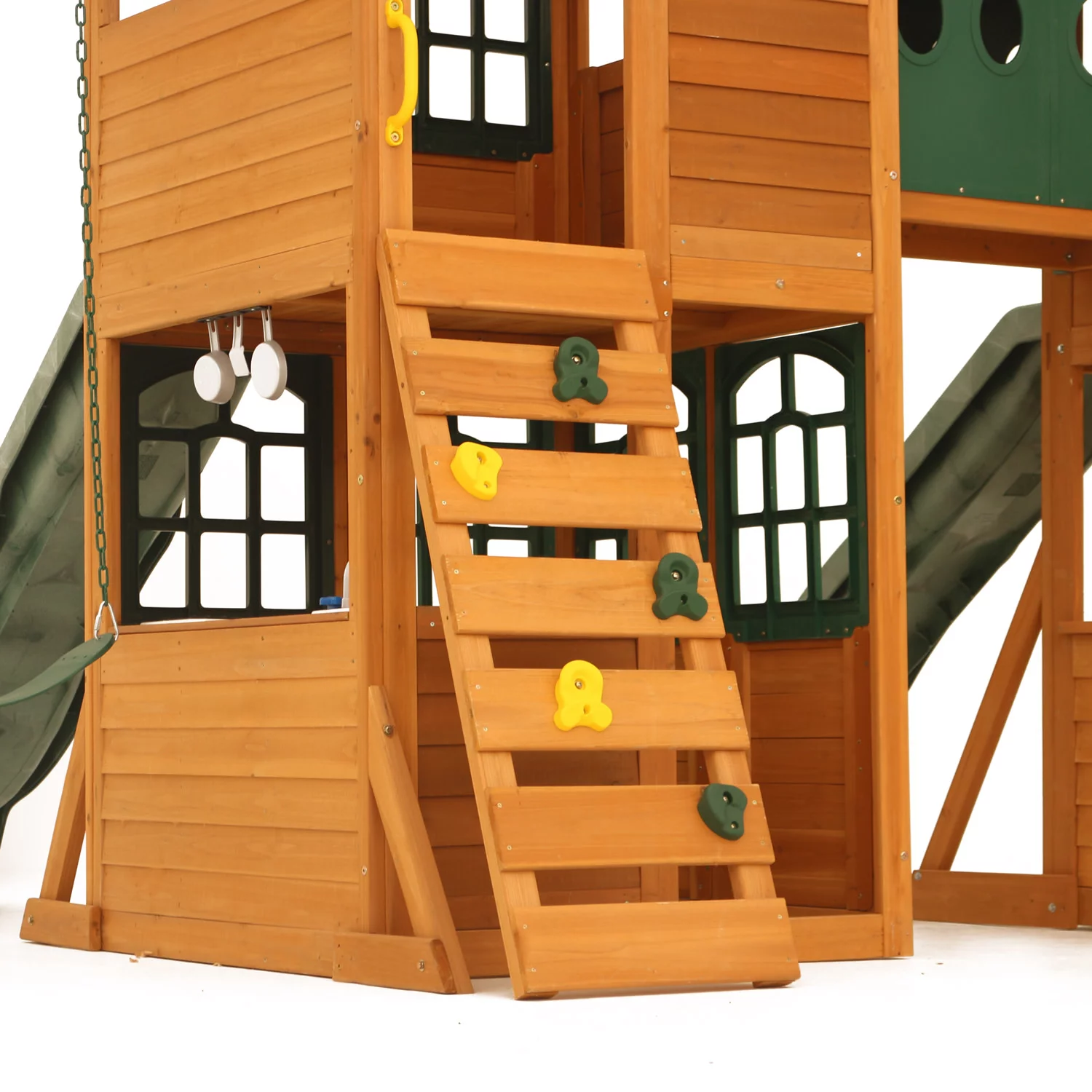 Paramount Wooden Swing Set / Playset with Tunnel, Slides and Kitchens
