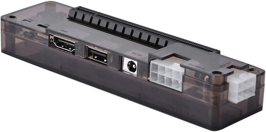 Laptop External Independent Video Card Dock, External PCI-E Discrete Graphics Card Mini PCI-E 220W DC 12V Support 6Pin+8P Interface Output Without Power Supply