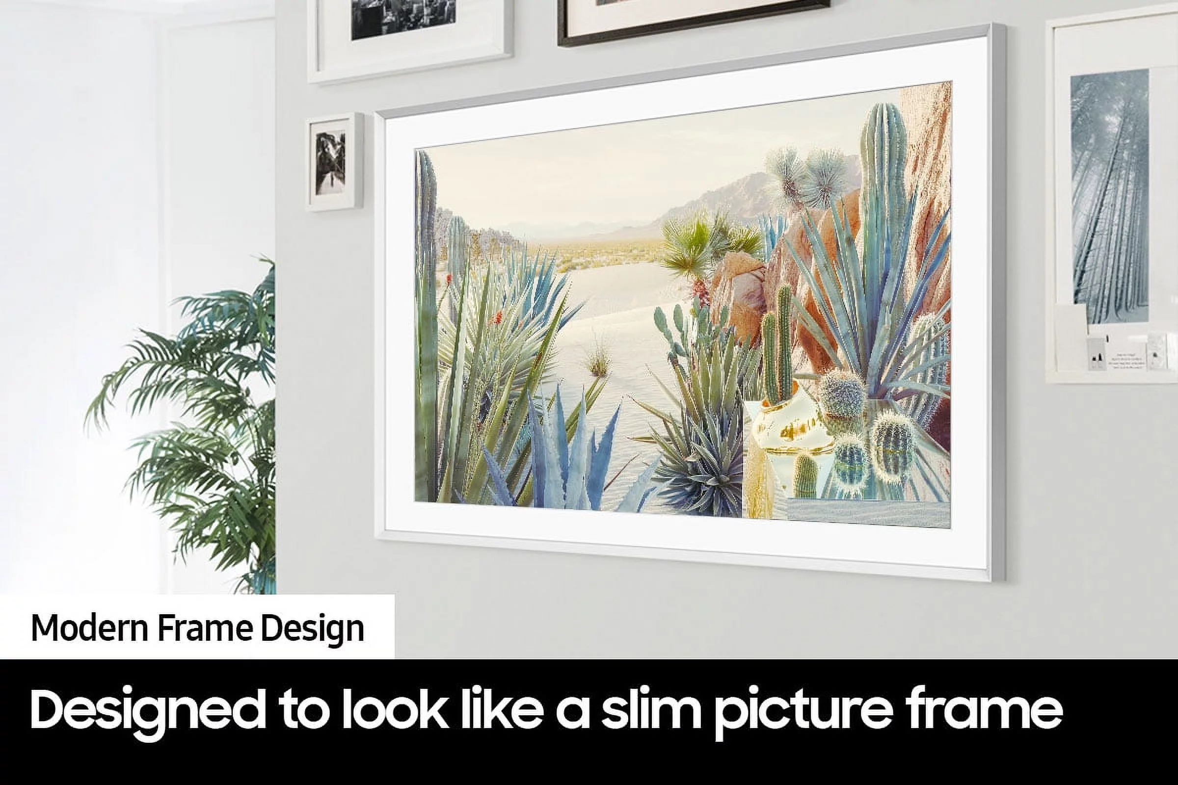 SAMSUNG 85-Inch Class QLED 4K LS03B Series The Frame Quantum HDR Smart TV with a SAMSUNG 85” The Frame Customizable Bezel for TV, Modern Beige, VG-SCFA85BEBZA (2022)