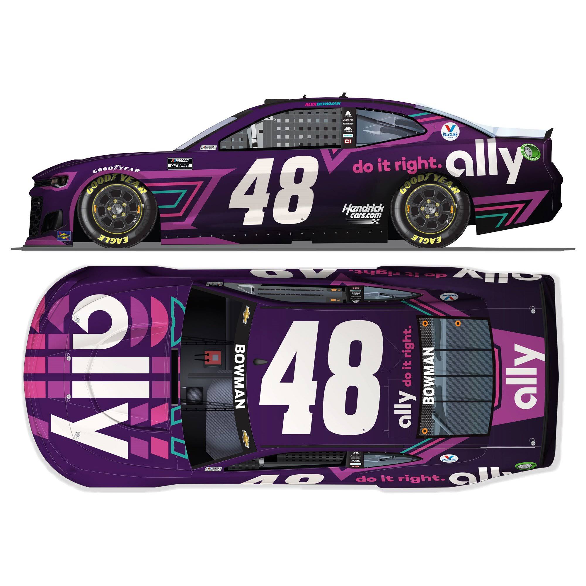 Action Racing Alex Bowman 2021 #48 Ally 1:24 Regular Paint Die-Cast Chevrolet Camaro