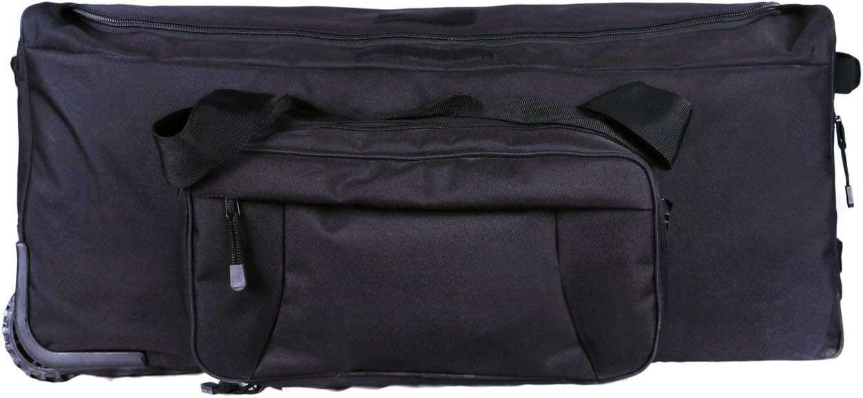 ARMYCAMO Military Tactical Wheeled Deployment Trolley Duffel Bag Heavy-Duty Camping Hiking Running Trekking