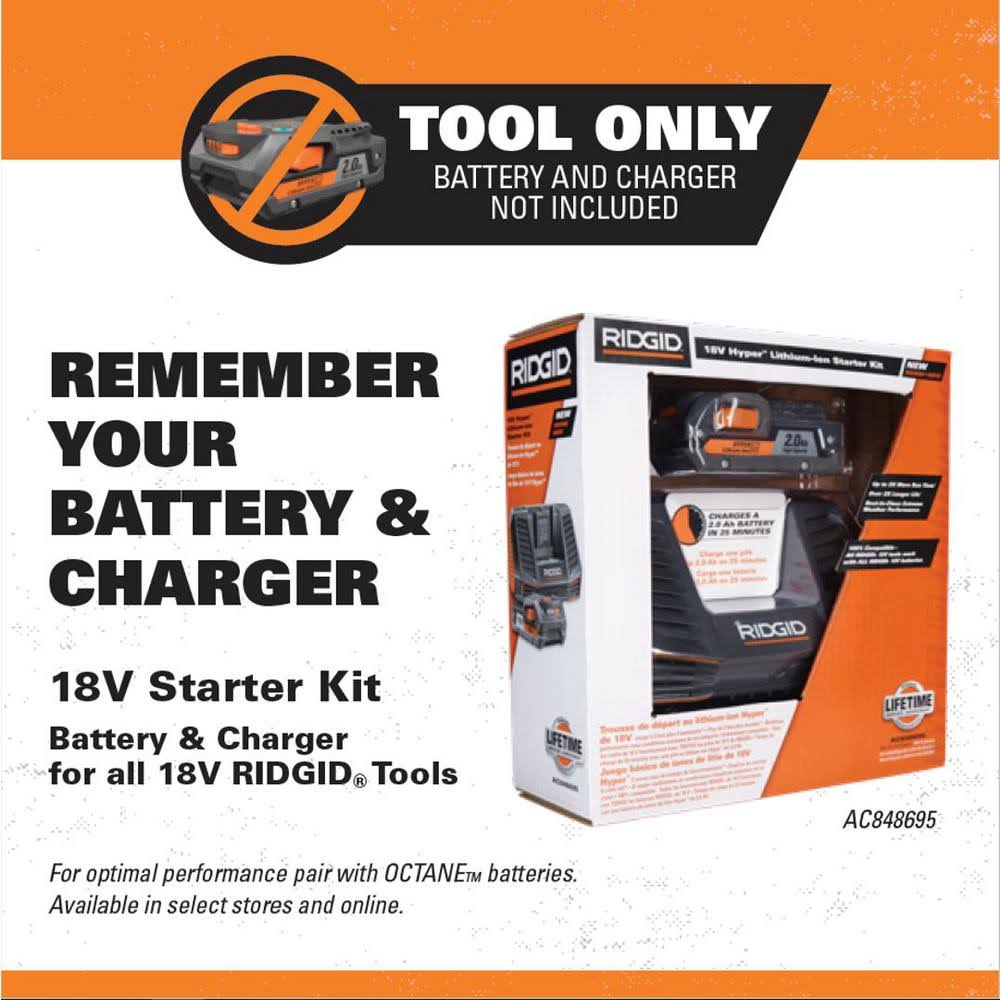 Ridgid Drywall Screwdriver 18 Volt Cordless Brushless Collated Attachment Tool Only