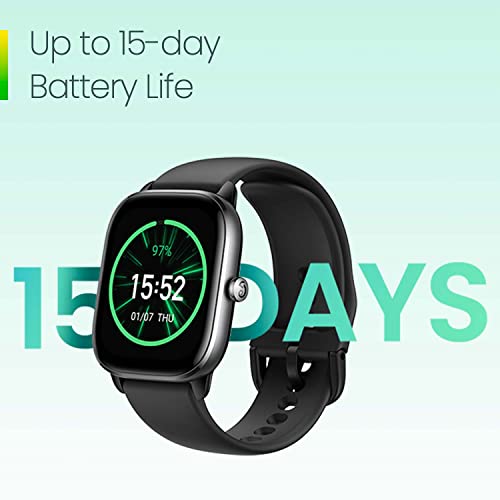 Amazfit GTS 4 Mini Smart Watch for Women Men, Alexa Built-in, GPS, Fitness Tracker with 120+ Sport Modes, 15-Day Battery Life, Heart Rate Blood Oxygen Monitor, Android Phone iPhone Compatible-Black