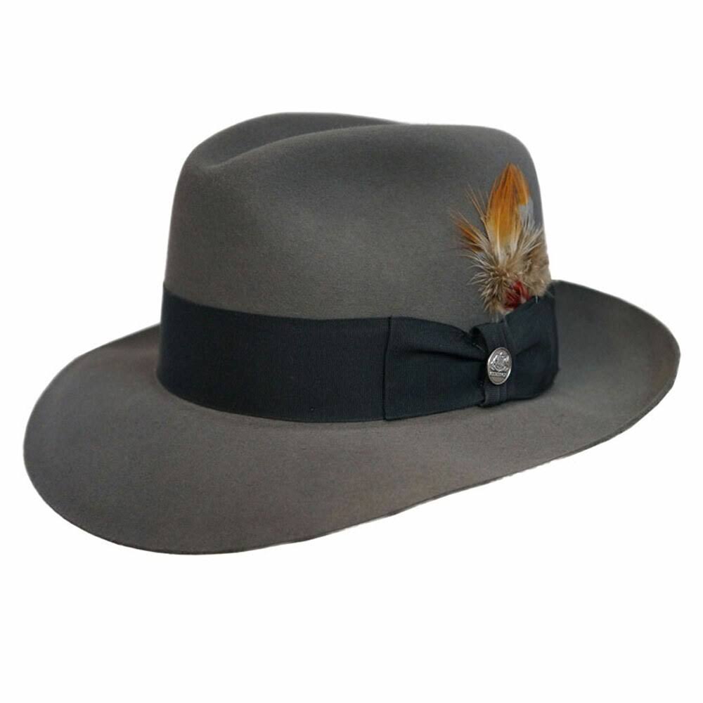 Stetson Temple - Fedora Hat TFTMPL Caribou - 7 3/8 Fur Felt