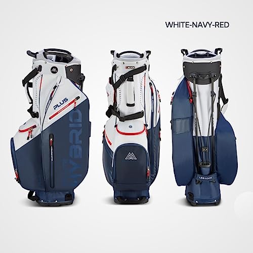 Big Max Dri Lite Hybrid Plus Golf Bag - Lightweight Golf Cart Bag with Enhanced Storage, Value Organizer, Waterproof Pockets, Sturdy Leg Locks, Extra Pocket - Golf Push Cart Compatible