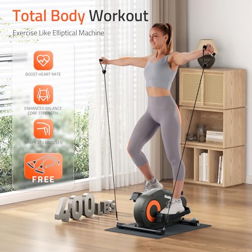 Niceday Under Desk Elliptical, Manual Quiet Elliptical, Foot Pedal Exerciser, Mini Elliptical Machines for Home Use, Portable Foot &Leg Pedal Exerciser, Exerciser for Seniors, Max Load 300LBS