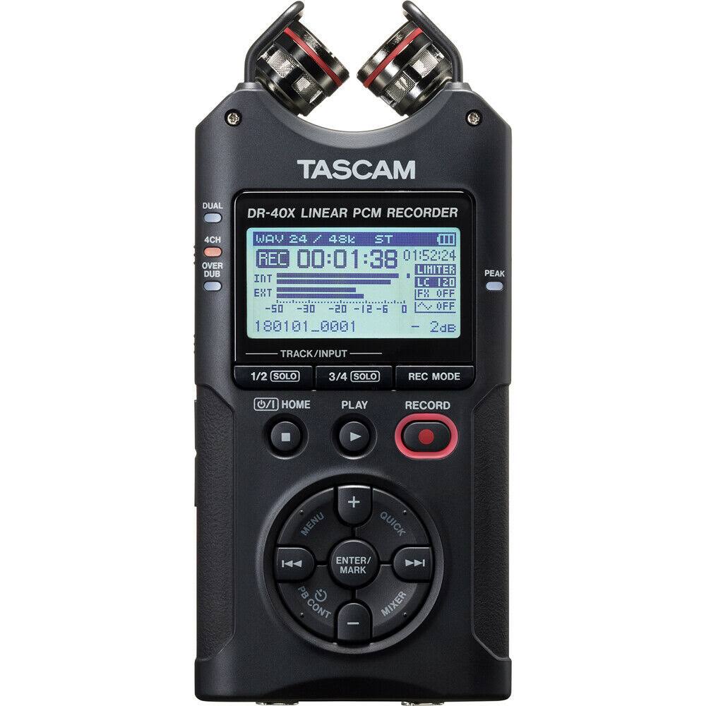 Tascam Portable Four-Track Digital Audio Recorder u0026 USB Audio Interface - (DR40X