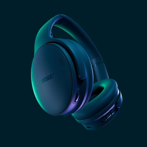 Bose QuietComfort Bluetooth Headphones, Wireless Headphones with Active Over Ear Noise Cancelling and Mic, Deep Bass, Up to 24 Hours of Playtime, Sandstone