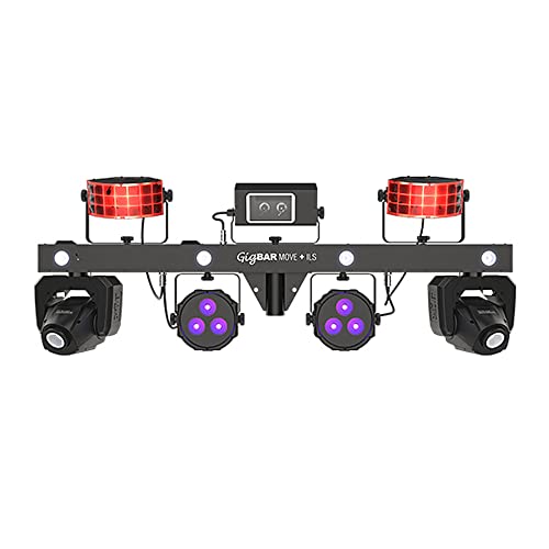 Chauvet DJ GigBAR 2 4-in-1 Multi-Effect Lighting System with Tripod Stand, Wireless Footswitch, 2 DMX Cables, and Austin Bazaar Polishing Cloth