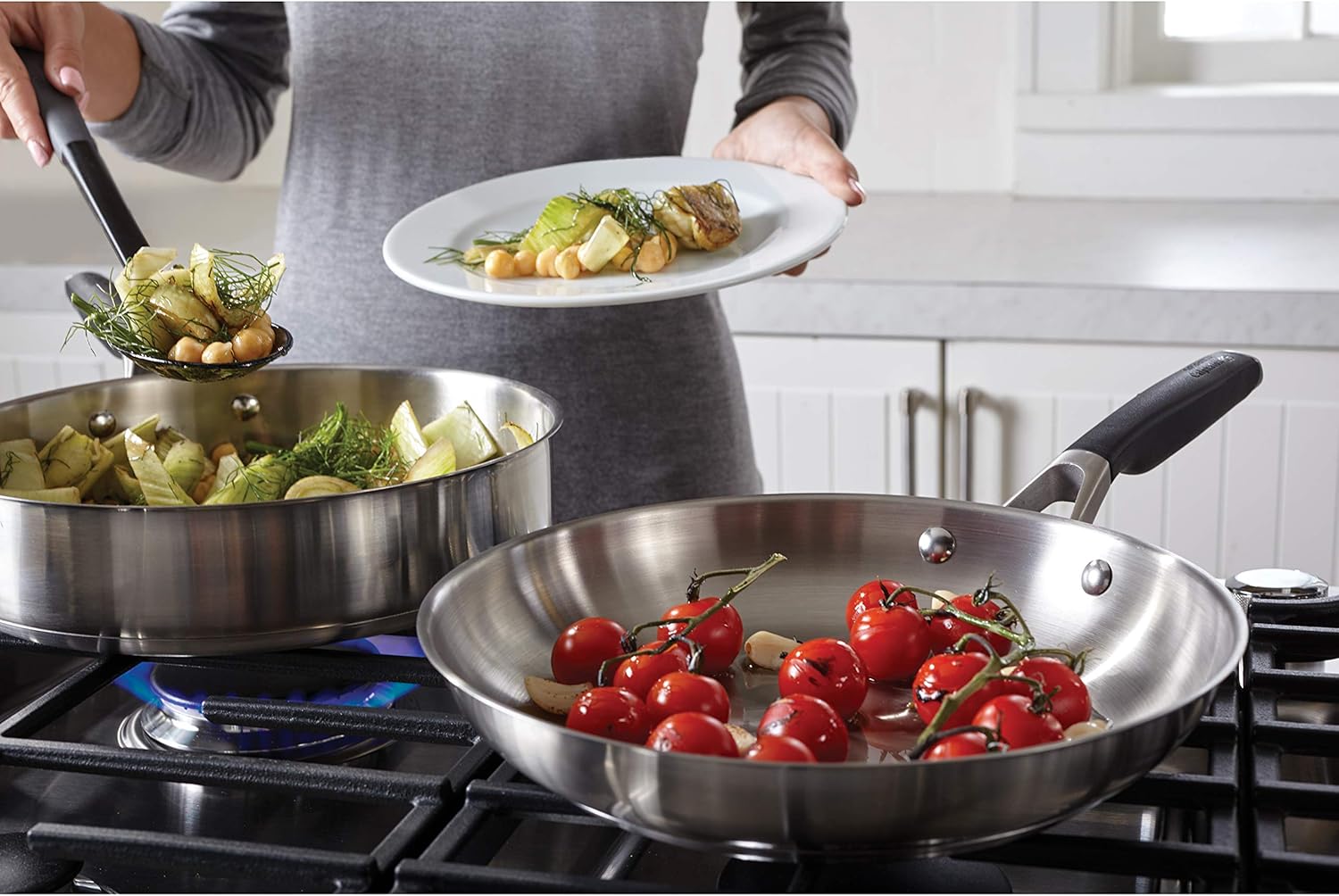 Select by Calphalon Stainless Steel Deluxe Cookware Set, 14 Piece