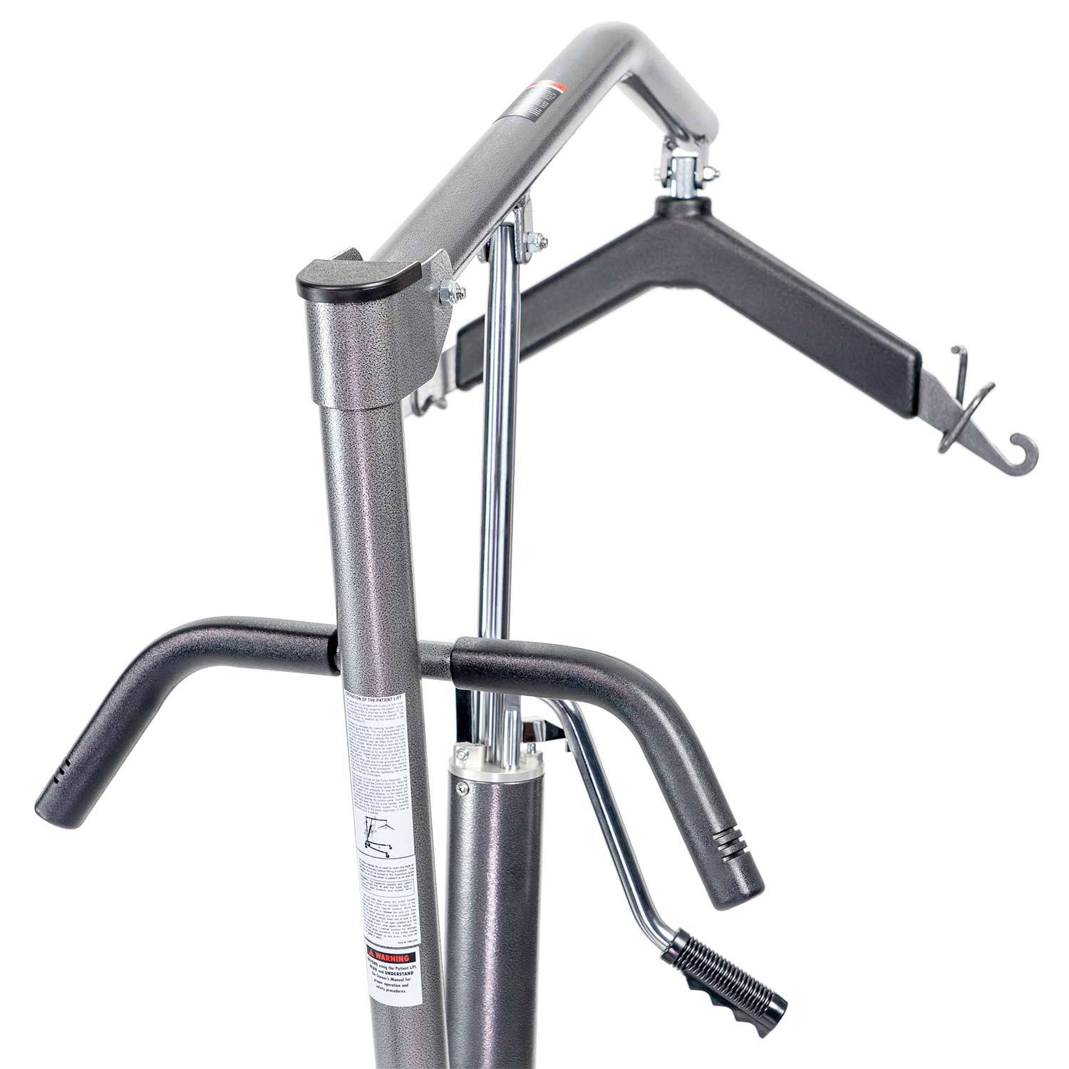 Hydraulic Patient Lift with Six Point Cradle, 5x22 Casters, Silver Vein