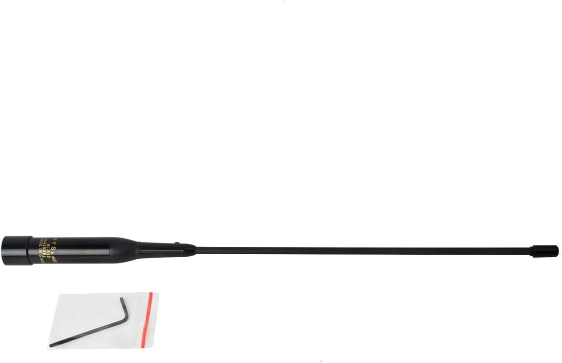 Dual-Band 2meter 70cm Mobile Radio Antenna NL-R2S 20inch Soft Telescopic Antenna 137-174/180-260(Receive only)/400-480MHz with Clip and 5m Cable