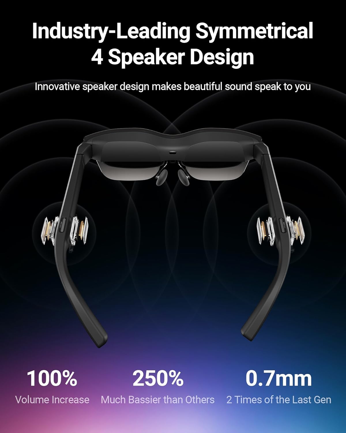 RAYNEO Air 2s XR Glasses - Smart Glasses with 201" Micro OLED, AR Glasses 120Hz 600nits Brightness with 4 speakers-2024 New model