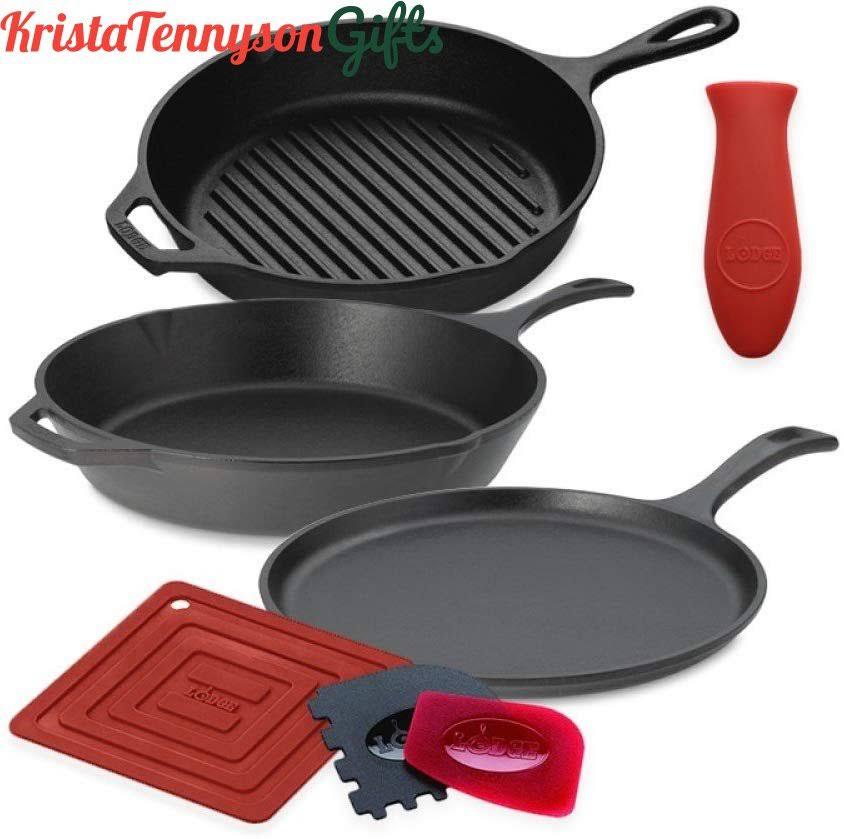 Lodge Essential Cast Iron Cookware Set Black