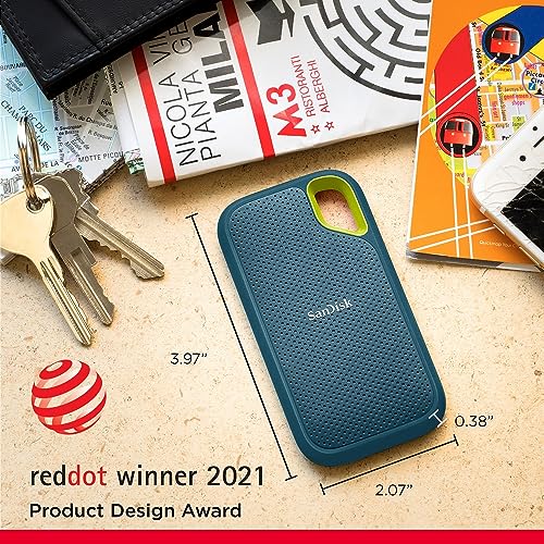 SanDisk Extreme Portable SSD - Up to 1050MB/s - USB-C, USB 3.2 Gen 2 - External Solid State Drive