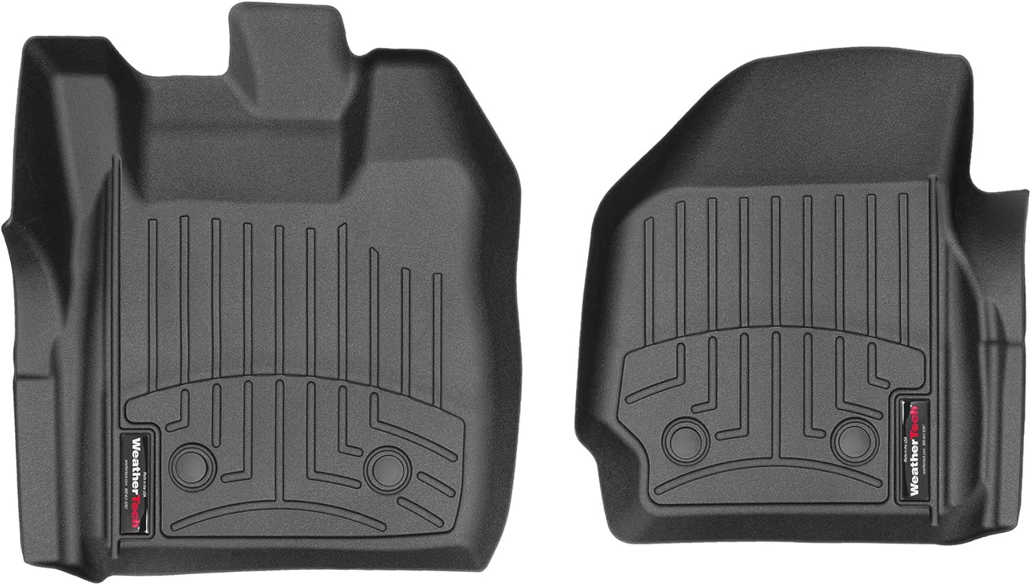 WeatherTech Custom Fit FloorLiner for Ford F-250/F-350/F-450/F-550 Regular Cab with Vinyl Floors - 1st Row (449581V), Black