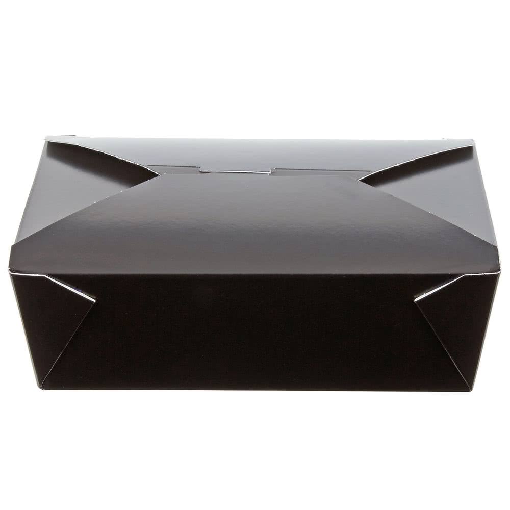 Fold-Pak Bio Pak Paper #3 Food Container Black, 66 oz. | 200/Case