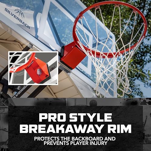 Silverback NXT 54" Wall Mounted Adjustable-Height and Fixed Basketball Hoop with QuickPlay Design