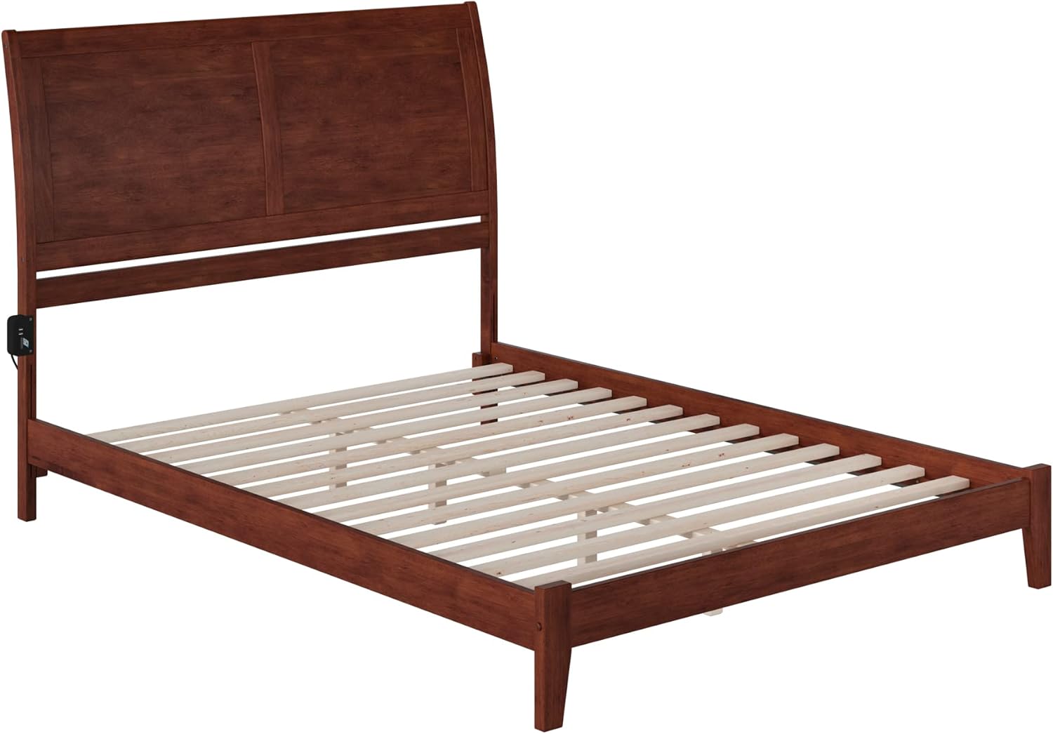AFI, Portland, Low Profile Wood Platform Bed, King, Walnut