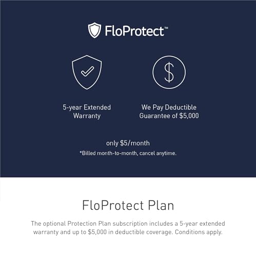 Moen Flo Smart Water Monitor and Automatic Shutoff Sensor, Wi-Fi Connected Water Leak Detector for 1-Inch Diameter Pipe, 900-006