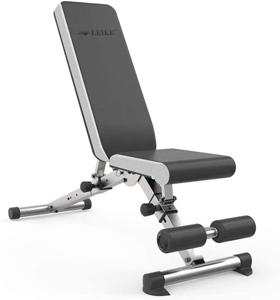 Adjustable Weight Bench Utility Sit Up Bench Flat/Incline/Decline Gym Bench for Upright/Incline/Decline and Flat Exercise Black