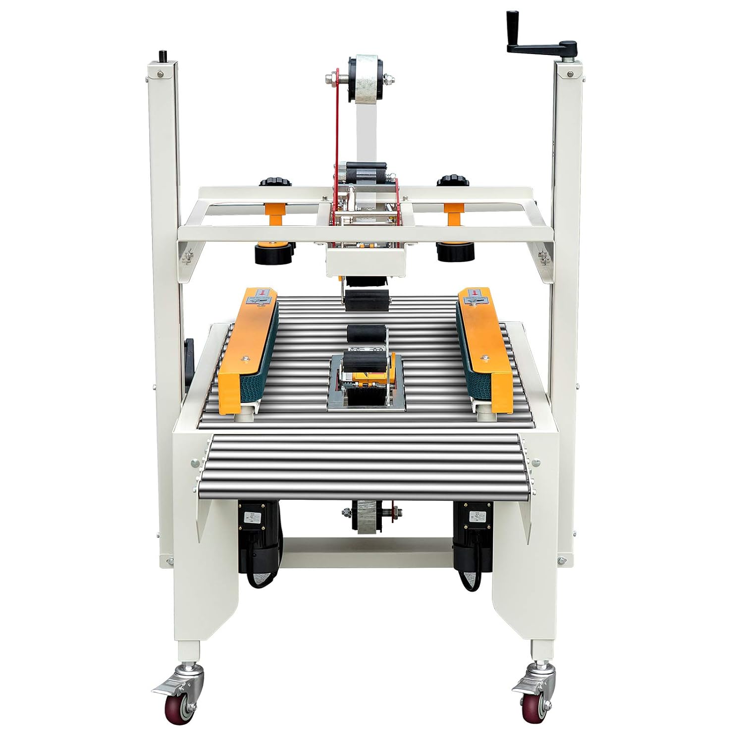VEVOR Box Sealing Machine, 180W Case Sealer, Carton Sealer 0-18 m/min in Conveying Speed, Automatic Box Sealer, Double-Flap Case Sealer, Carton Taping Machine with Four Rolls of Tape