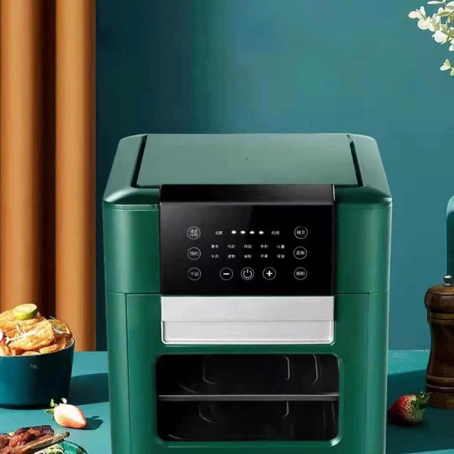 Air Fryers， 12L Air Fryer Oven Toaster Rotisserie and Dehydrator With LED Digital Touchscreen Countertop Oven