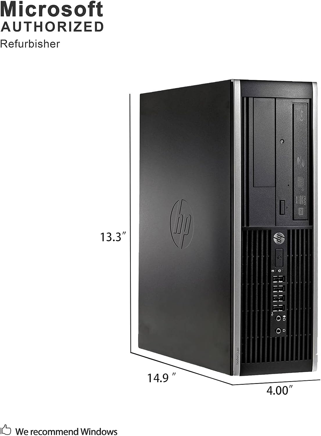HP Elite 8200 SFF High Performance Business Desktop Computer Intel Quad Core i7 up to 3.8GHz Processor 2TB HDD 16GB DDR3 Memory DVD Windows 10 Professional (Renewed) (16GB)