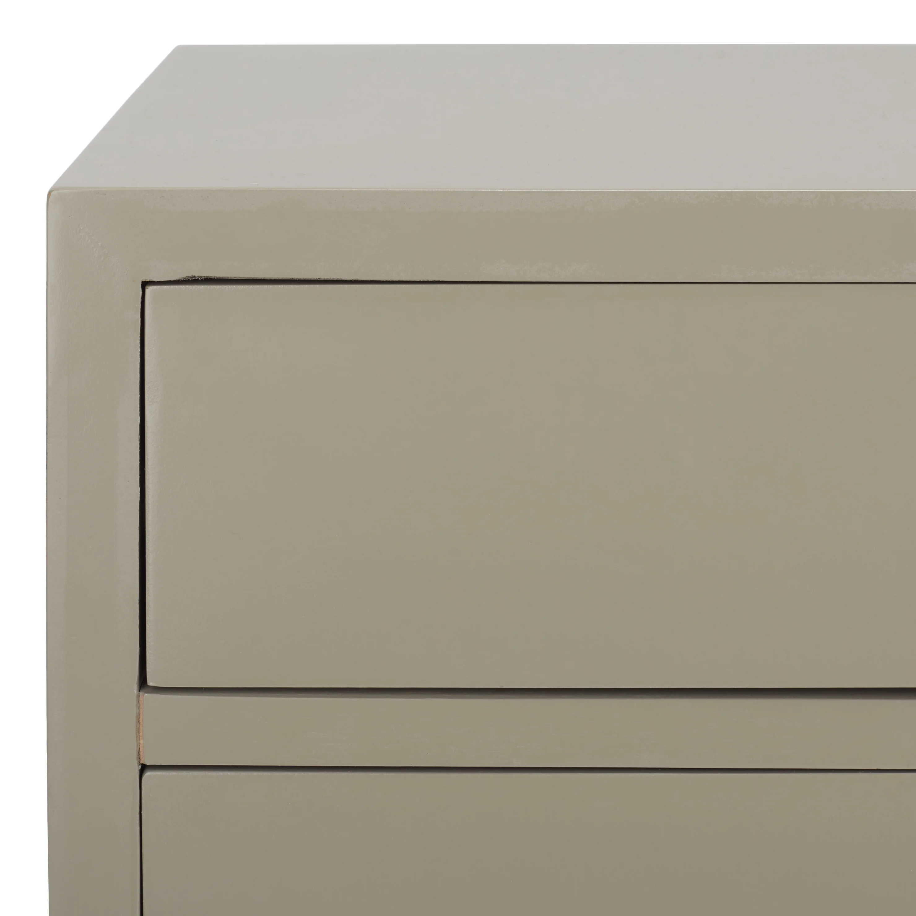 SAFAVIEH Nigel Mid-Century 2 Door 1 Drawer Chest, Grey/Brass (31.9 in. W x 15.9 in. D x 29 in. H)