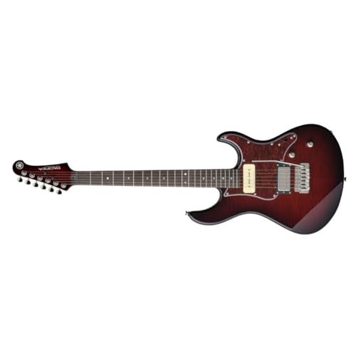 YAMAHA 6 String Solid-Body Electric Guitar, Right, Translucent Black, 612VII (PAC612VIIFM TBL)
