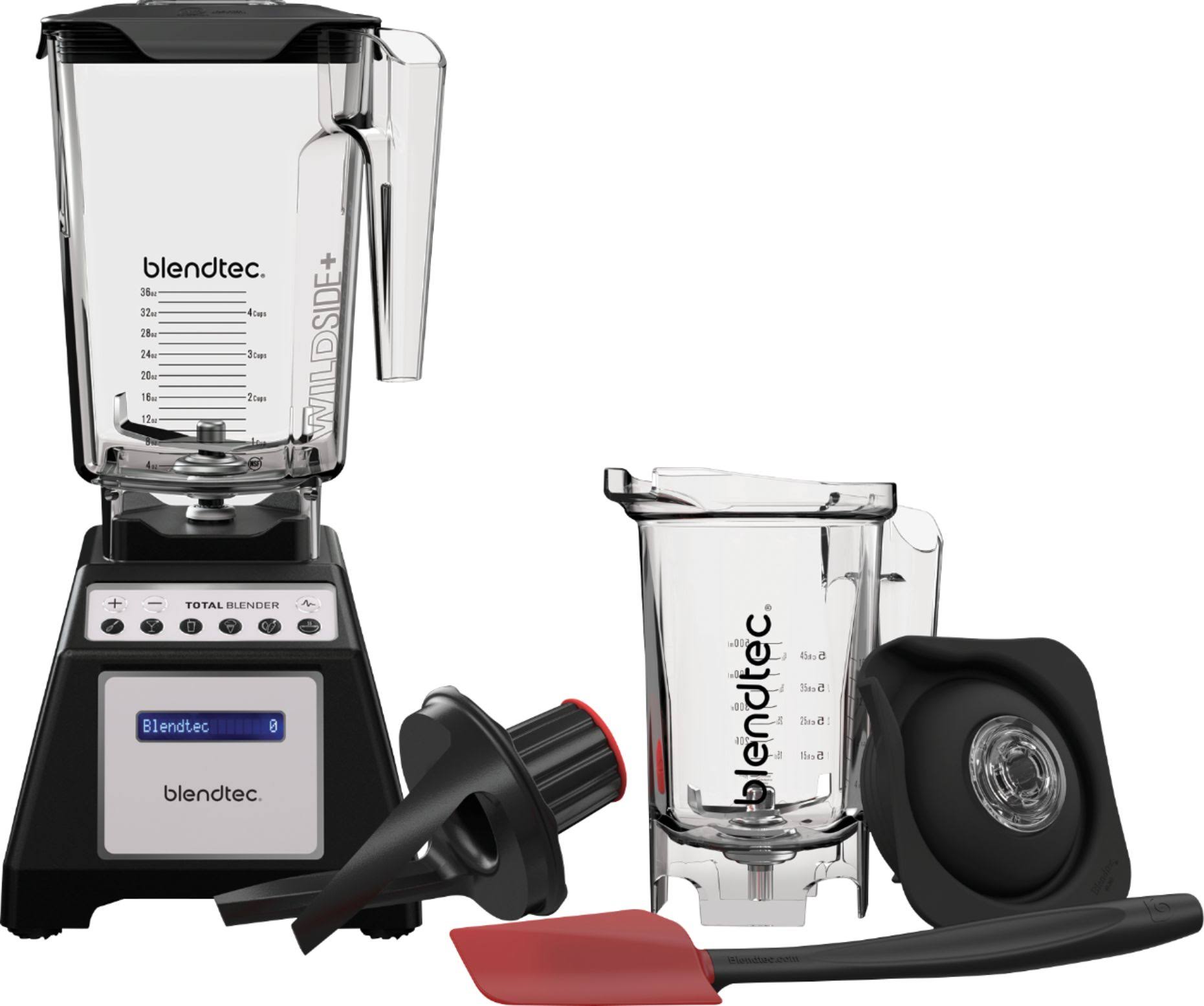Blendtec Total Classic Original Blender 10 Speed, WildSide+ Jar u0026 Twister Black