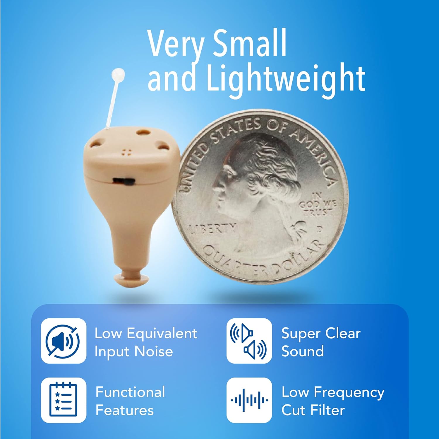 Best Aid Hearing, X5 CIC Rechargeable Hearing Aids for Seniors, Noise Cancelling, Noise Reduction, Digital Sound Amplifiers, Left and Right in Ear Hearing Aids (full pair)