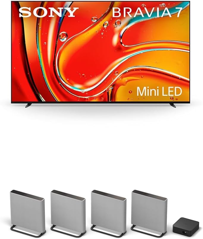 Sony 75 Inch Mini LED QLED 4K Ultra HD TV BRAVIA 7 Smart Google TV with Dolby Vision HDR and Exclusive Features for Playstation®5 (K-75XR70), 2024 Model BRAVIA Theater Quad