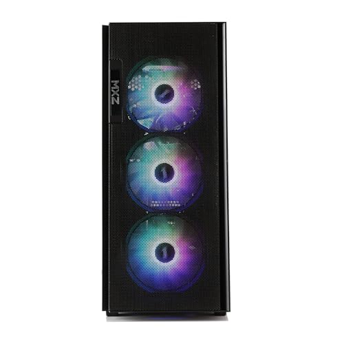 MXZ Gaming PC Desktop Computer,Intel I5 12400F 4.4GHz,RTX 2060S,16GB DDR4 3200,500GB SSD, 5RGB Fans,Win 10 Pro Ready(I5 12400F | RTX 2060S)