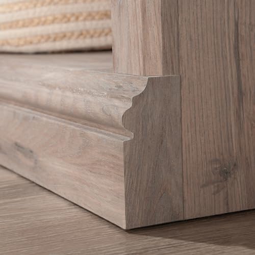 Sauder 5 Tier Book Shelf Wooden Bookcase Multipurpose Bookshelf for Home Office, Living Room, in Chalked Chestnut