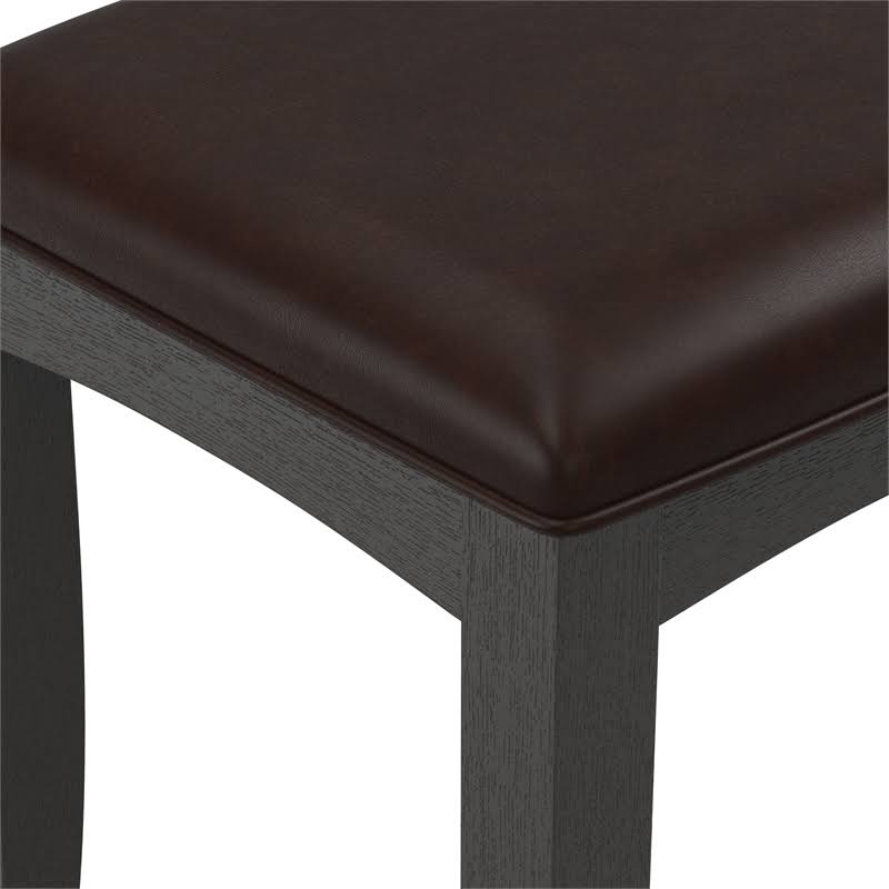 Inspired by Bassett Farmhouse Basics Bench for Vanity in Rustic Black