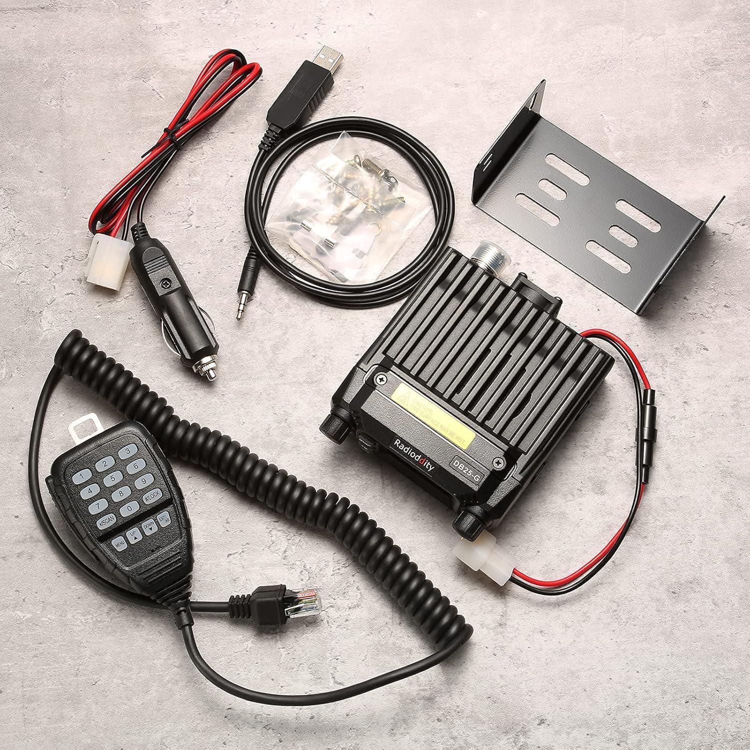 Radioddity DB25-G GMRS Mobile Radio, 25 Watts Two Way Radio Long Range, Quad Watch, GMRS Repeater Capable, with Dual Band Scanning Receiver, for Car Vehicle, Off Road, Overlanding